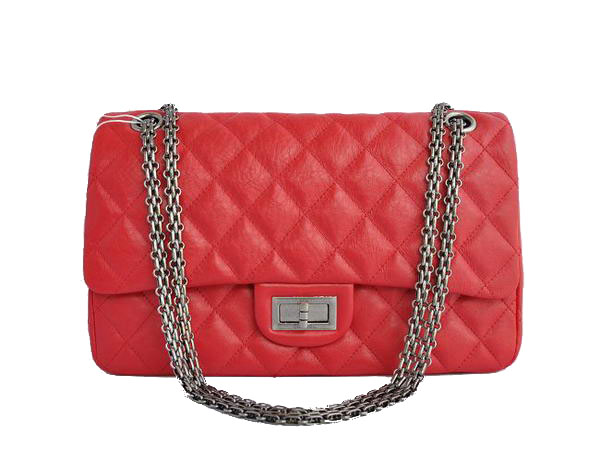 AAA Cheap Chanel Jumbo Flap Bags A28668 Red Silver On Sale